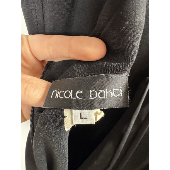 Vintage Nicole Bakti Rhinestone Formal Maxi Dress Sophisticated Glam Elegant L - Picture 6 of 8